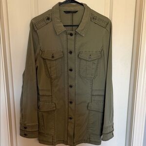 White House Black Market Khaki Military Jacket